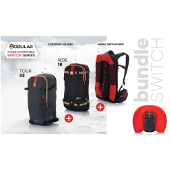ARVA Switch Mixed Bundle (Ride 18 + Tour 32) freeride backpack with ABS* Ski Mountaineering|Avalanche Backpacks