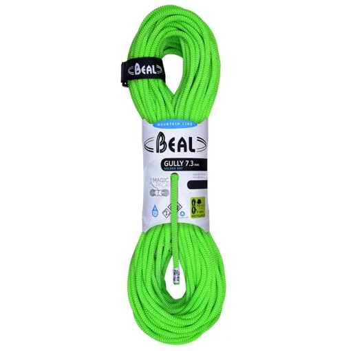 Beal Gully 7.3 mm Unicore Golden Dry climbing half rope* Half Ropes