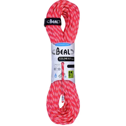 Beal Ice Line 8.1 mm Unicore Golden Dry climbing half rope* Half Ropes|Ice