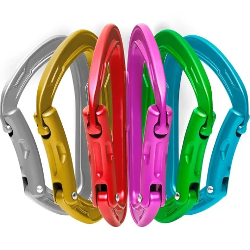 Edelrid Mission Sixpack set 6 climbing carabiners with bent gate* Carabiners And Quick Links