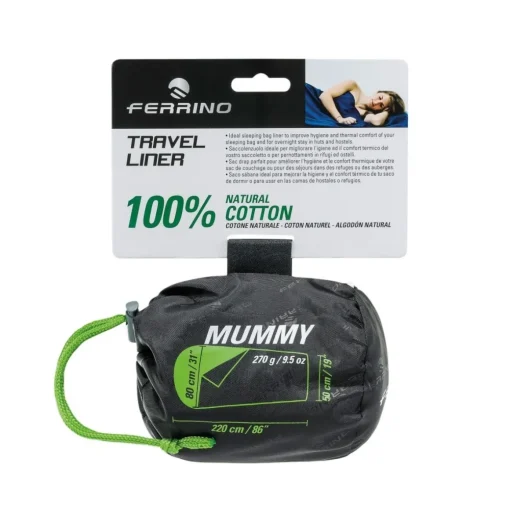 Ferrino Travel Mummy sleeping bag liner* Liners|Trekking & Camping