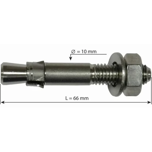 Raumer Hang Fix inox M10C Ø10x66mm expanding anchor bolt* Expansion Bolts