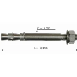 Raumer Hang Fix inox M12XL Ø12x120mm double expanding anchor bolt* Expansion Bolts