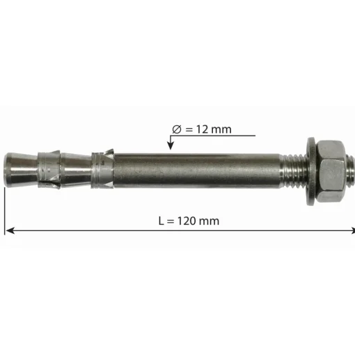 Raumer Hang Fix inox M12XL Ø12x120mm double expanding anchor bolt* Expansion Bolts