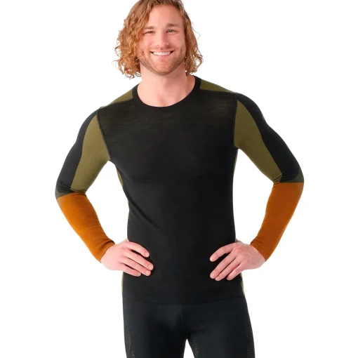 Smartwool Men's Intraknit Thermal Merino Base Layer Colorblock Crew men's thermal long sleeved t-shirt* Base Layers